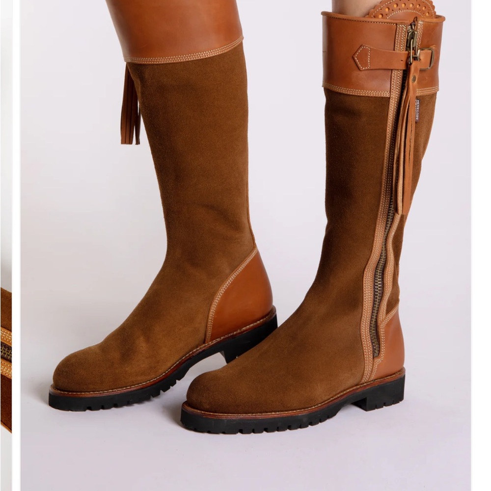 Penelope Chilvers Long Tassle Boots GENEROUS CALF - Tan! - Picture 10 of 10
